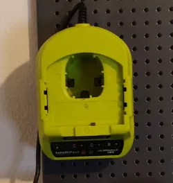 Ryobi Battery Charger Biltema Pegboard Mount