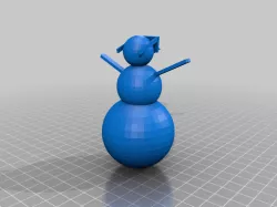 Snowman with glasses