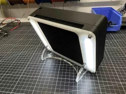 Solder fume extractor with LED light and battery power