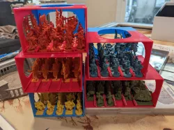 The Great Wall board game insert / organizer with sleeved cards, assembled towers & walls