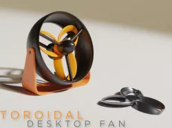Toroidal Blade Desktop USB Fan