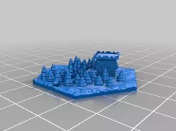 3d-hex-tile-Tower-in-the-wood