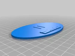 Base with logo for Playmobil DeLorean Stand