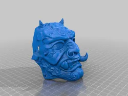 Full oni mask (with eye, mouth and nose protection. ONLY SLIGHTLY PROTECTIVE)