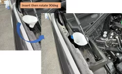Jaguar F-Pace washer fluid funnel 