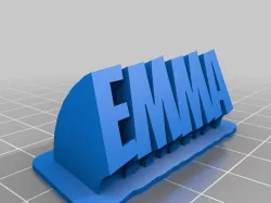 My Customized Sweeping 2-line name plate (text)