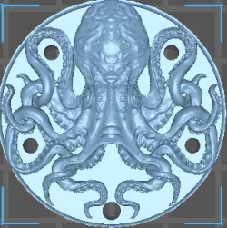 Octopus coin with holes
