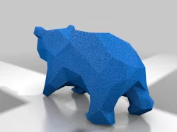 Panda bear - Geometric lowpoly bear 3D model