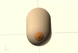 simple Breast Generator for Dolls OpenSCAD