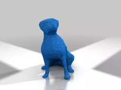 Sitting Dog - 3d print modern art