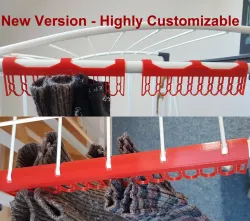 Sock Clips for Laundry Rack - improved (V4)