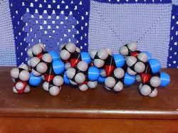 Alpha helix expansion for space-filling molecular models