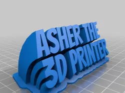 asher the printer nameplate