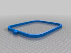 My Customized Embroidery hoop, square, parametric (e.g. for lettering)