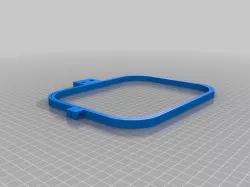 My Customized Embroidery hoop, square, parametric (e.g. for lettering)