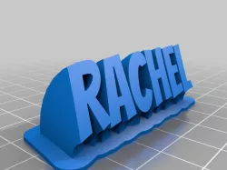 My Customized Sweeping 2-line name plate (Rachel)