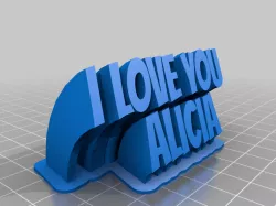 My Customized Sweeping 2-line name plate (text)