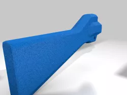 Replica MP5 Polymer Buttstock Scale Model