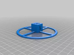 Round plus cube printer test rond carré XYZ 20 mm circle 100 mm