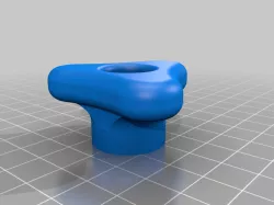 3 Lobe Smooth n' Curvy Star Knob for threaded insert v1