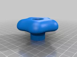 5-Lobe Smooth n' Curvy Star Knob for 1/4"