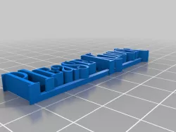 Customized 3D name plate - please knock