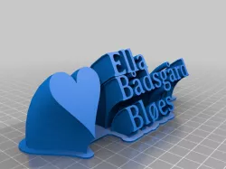 Ella plate (text)