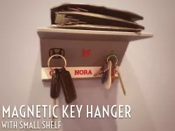 Magnetic Key Hanger with Small Shelf