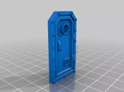 Metal sci fi door
