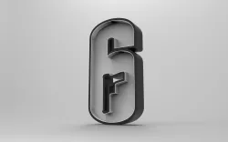 RAINBOW SIX SEIGE LOGO WALL ART LED LIGHT