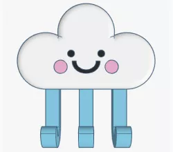Raining cloud key hanger