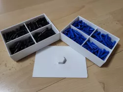 Stackable Box with Compartments and Lids