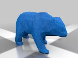 Walking Bear Geometric 3D Model