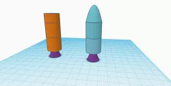 2 stage rocket with boosters