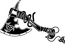 Celtic Axe stencil