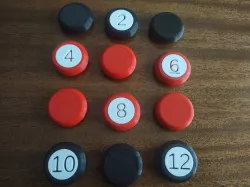 Dozen Numbered Discs (12 Chip Trick)