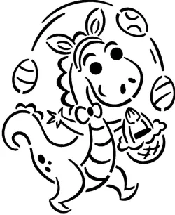 Easter Dragon stencil