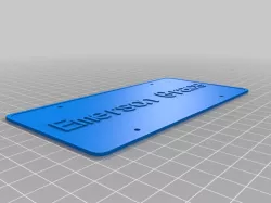 Emi - OpenSCAD Kid's License Plate Generator
