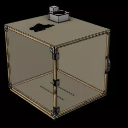 Enclosure Box for 3D printer - wood and 3D prints