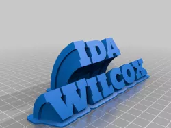 Ida Wilcox name plate