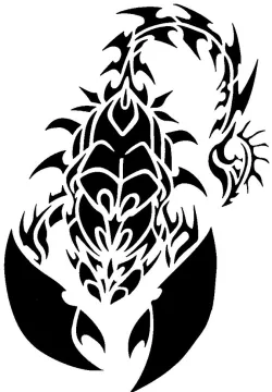Scorpion stencil 21