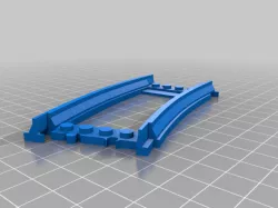 Short lego compatible train track curve