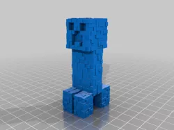 Textured Minecraft Creeper - Non-Moveable Print in Place