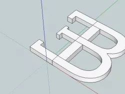 3D Bugatti sign pendent
