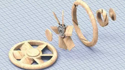 Balsa Wooden Fidget Spinner