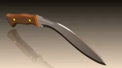 KUKRI - Knife of Nepalese origin. / KUKRI - Faca de origem Nepalesa.