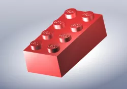 LEGO 2x4 Brick with logos