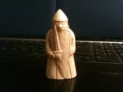 Lewis Chessmen - Berserker (rook)