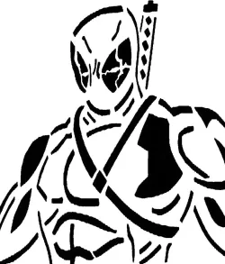 Deadpool stencil 30