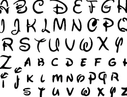 Disney Alphabet stencil